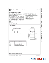 Datasheet 54AC258L производства National Semiconductor