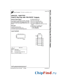 Datasheet 54AC374D производства National Semiconductor