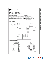 Datasheet 54ACT157DM-MLS производства National Semiconductor
