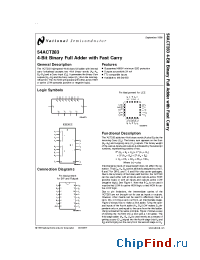 Datasheet 54ACT283F производства National Semiconductor