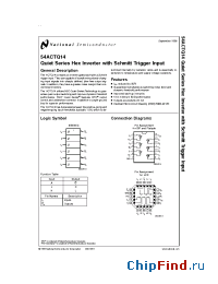 Datasheet 54ACTQ14DM-MLS производства National Semiconductor