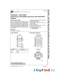 Datasheet 54ACTQ244DMQB производства National Semiconductor