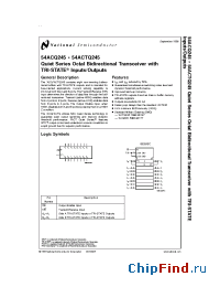 Datasheet 54ACTQ245 производства National Semiconductor