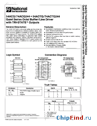 Datasheet 54ACTQF производства National Semiconductor