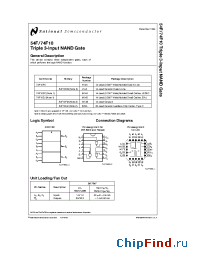 Datasheet 54F10LM производства National Semiconductor
