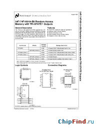 Datasheet 54F189DC производства National Semiconductor
