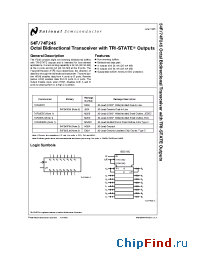 Datasheet 54F245 производства National Semiconductor