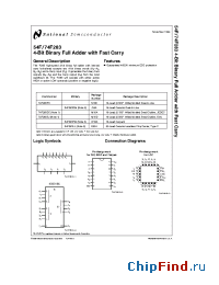 Datasheet 54F283FMQB производства National Semiconductor