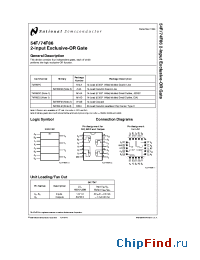 Datasheet 54F86 производства National Semiconductor