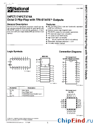 Datasheet 54FCT374A производства National Semiconductor
