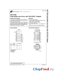 Datasheet 54FCT540 производства National Semiconductor