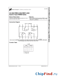 Datasheet 54LS00E производства National Semiconductor