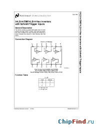 Datasheet 54LS14 производства National Semiconductor