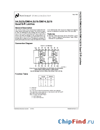 Datasheet 54LS279DMQB производства National Semiconductor