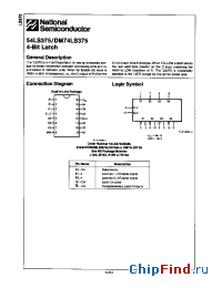 Datasheet 54LS375 производства National Semiconductor