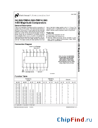Datasheet 54LS85LMQB производства National Semiconductor