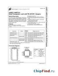 Datasheet 74ABT373CFMX manufacturer National Semiconductor