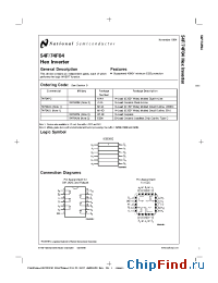 Datasheet 74F04PC производства National Semiconductor