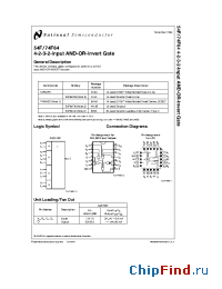 Datasheet 74F64PC производства National Semiconductor