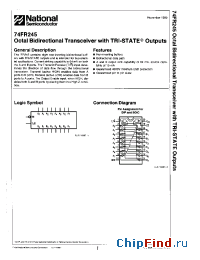 Datasheet 74FR245P производства National Semiconductor