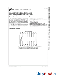 Datasheet 74LS283 производства National Semiconductor