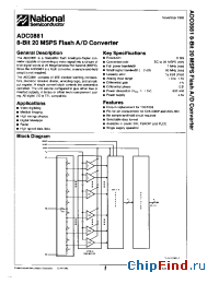 Datasheet ADC0881CCC manufacturer National Semiconductor
