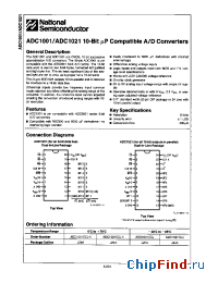 Datasheet ADC1021CCJ-1 manufacturer National Semiconductor