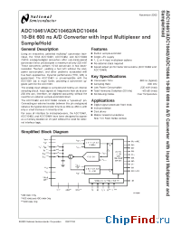 Datasheet ADC10461CIWM manufacturer National Semiconductor