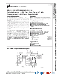 Datasheet ADC12130C manufacturer National Semiconductor