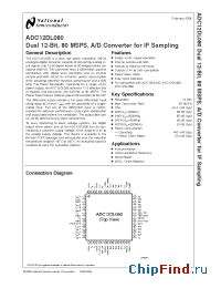 Datasheet ADC12DL080CIVS manufacturer National Semiconductor