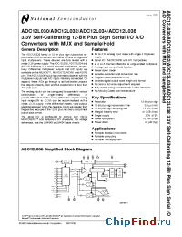 Datasheet ADC12L032CI manufacturer National Semiconductor