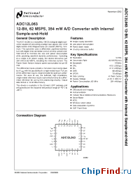 Datasheet ADC12L063CIVYX manufacturer National Semiconductor