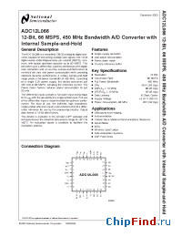 Datasheet ADC12L066 manufacturer National Semiconductor