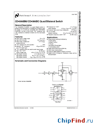 Datasheet CD4066BMJ производства National Semiconductor