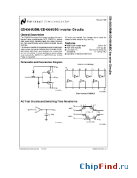 Datasheet CD4069 производства National Semiconductor