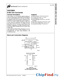 Datasheet DAC0808L производства National Semiconductor