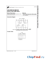 Datasheet DM5408J/883 производства National Semiconductor