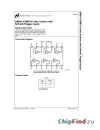 Datasheet DM5414J производства National Semiconductor