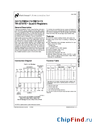 Datasheet DM54173W/883 производства National Semiconductor