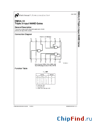 Datasheet DM54L10 производства National Semiconductor