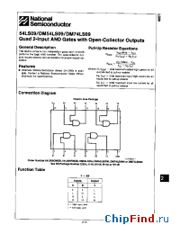 Datasheet DM54LS09J производства National Semiconductor