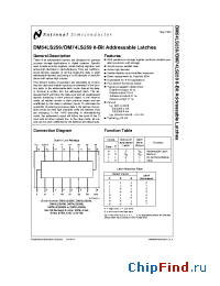 Datasheet DM54LS259E производства National Semiconductor