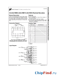 Datasheet DM54LS42 производства National Semiconductor
