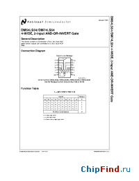 Datasheet DM54LS54W производства National Semiconductor