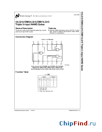 Datasheet DM74LS10 производства National Semiconductor