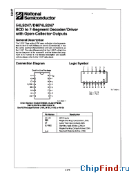 Datasheet DM74LS247 производства National Semiconductor