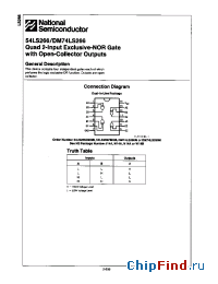 Datasheet DM74LS266N производства National Semiconductor