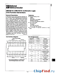 Datasheet DM74S181N производства National Semiconductor