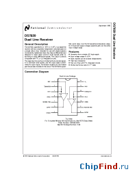 Datasheet DS7820W/883 manufacturer National Semiconductor