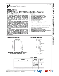 Datasheet DS90LV048ATMTCX manufacturer National Semiconductor